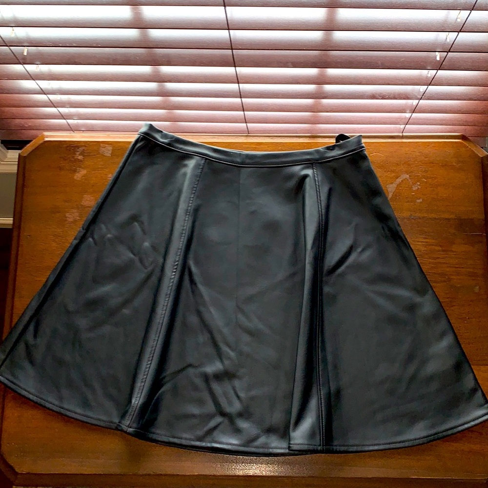 NWT Lauren Conrad Faux Leather Skater Skirt